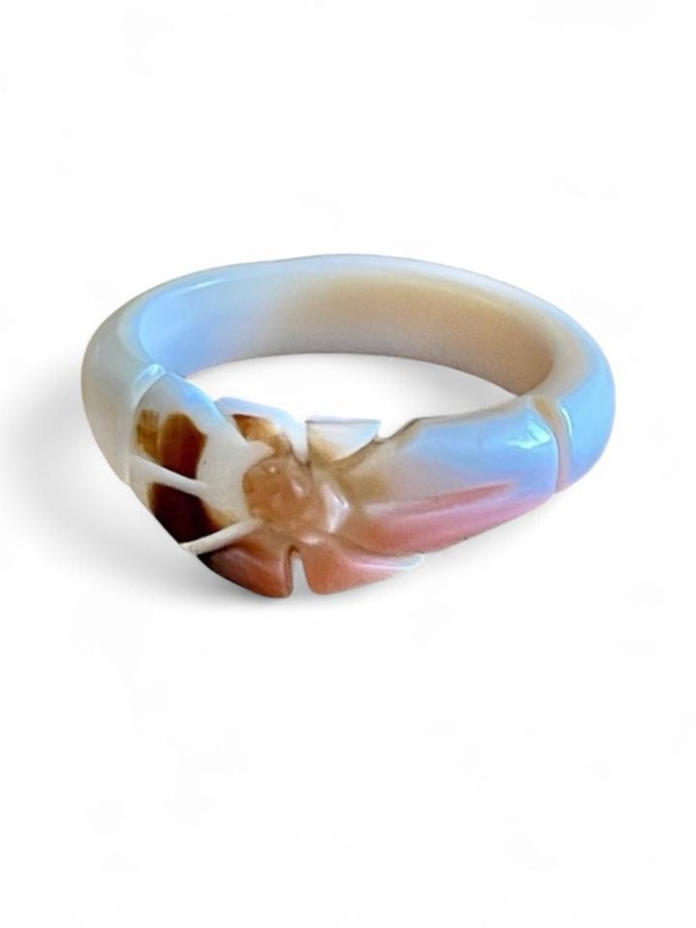 Vintage Carved Shell Ring